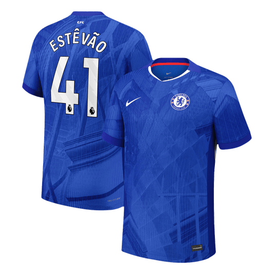 Tricouri Fotbal Chelsea ESTÊVÃO #41 Acasă 2025/26 Authentic