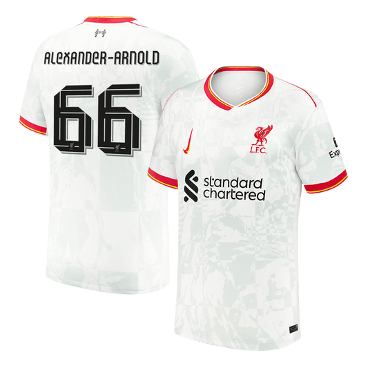 Tricouri Fotbal Liverpool ALEXANDER-ARNOLD #66 Treilea 2024/25 - UCL (mărime mare)