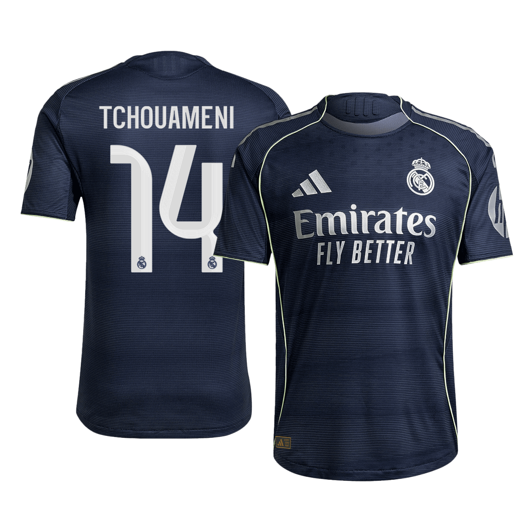 Tricouri Fotbal Real Madrid TCHOUAMENI #14 Deplasare 2025/26 Authentic