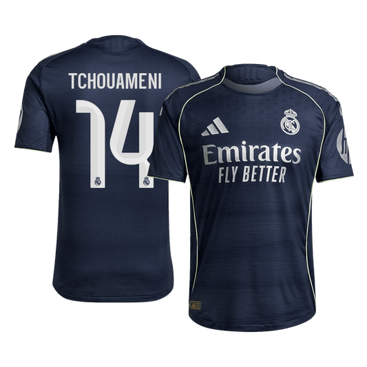 Tricouri Fotbal Real Madrid TCHOUAMENI #14 Deplasare 2025/26 Authentic