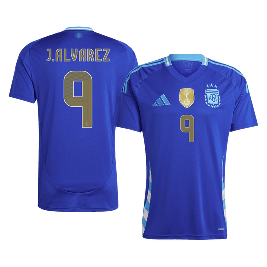Tricouri Fotbal Argentina J.ALVAREZ #9 Deplasare 2024 - Super (mărime mare)