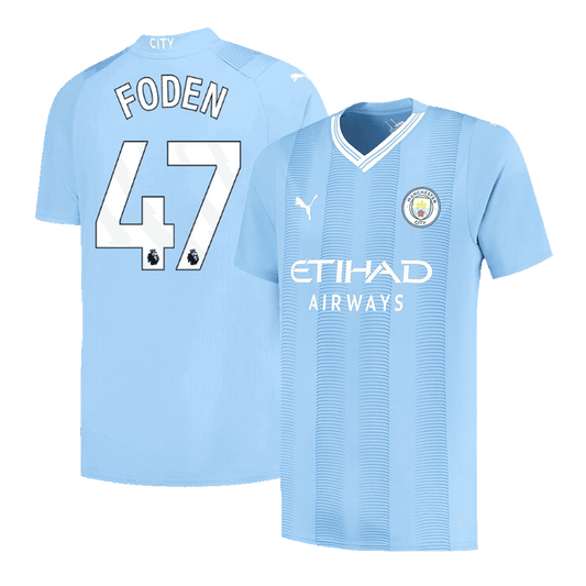 Tricouri Fotbal Manchester City FODEN #47 Acasă 2023/24 (mărime mare)