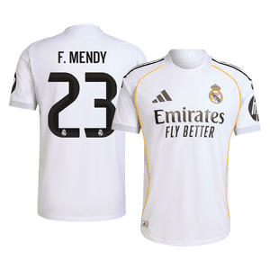Tricouri Fotbal Real Madrid F.MENDY #23 Acasă 2025/26 Authentic - Premium