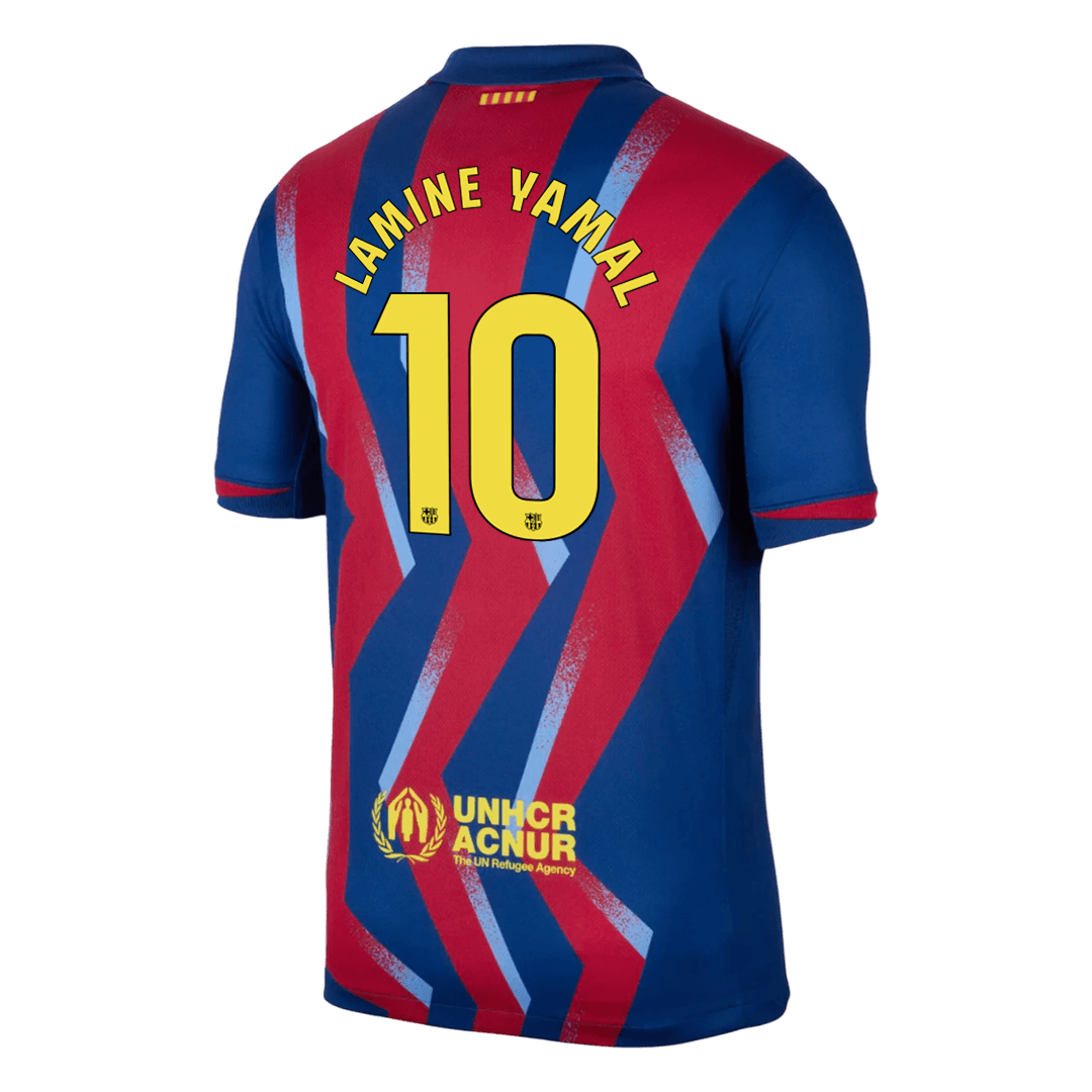 Tricouri Fotbal Barcelona LAMINE YAMAL #10 Al Patrulea 2025/26