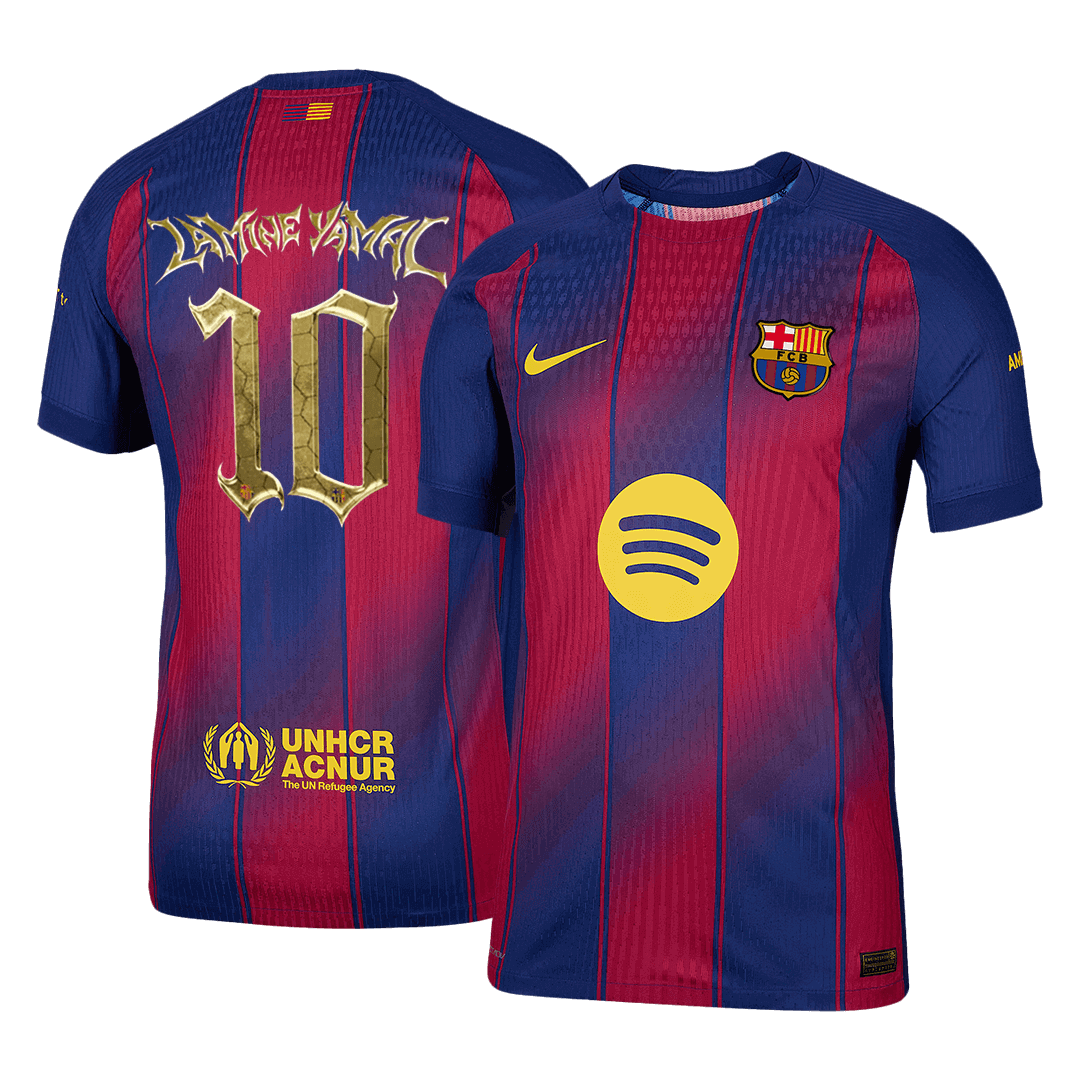 Tricouri Fotbal Barcelona LAMINE YAMAL #10 Acasă 2025/26 Authentic - Kopa Trophy Edition