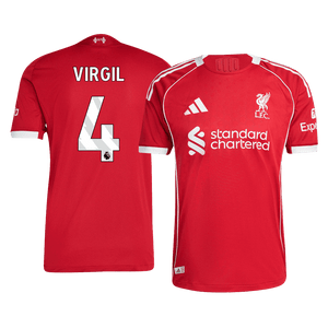 Tricouri Fotbal Liverpool VIRGIL #4 Acasă 2025/26 Authentic