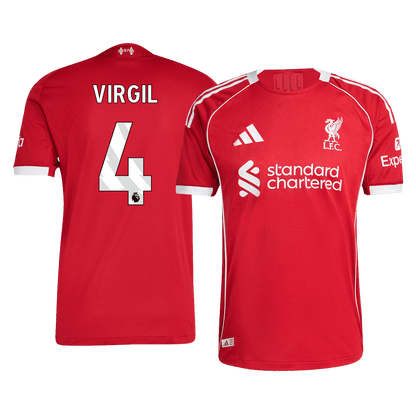 Tricouri Fotbal Liverpool VIRGIL #4 Acasă 2025/26 Authentic