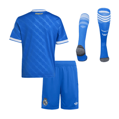 Set Tricouri Fotbal Real Madrid Treilea 2025/26 Pentru Copii