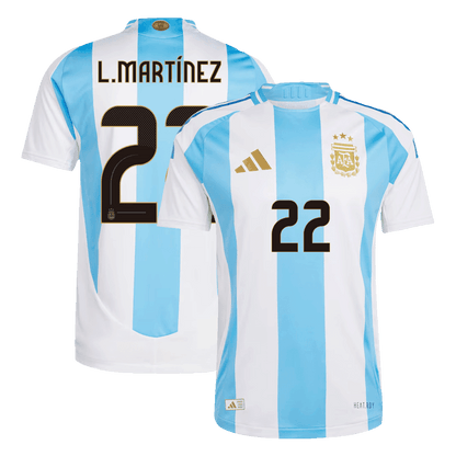 Tricouri Fotbal Argentina L.MARTÍNEZ #22 Acasă 2024 Authentic