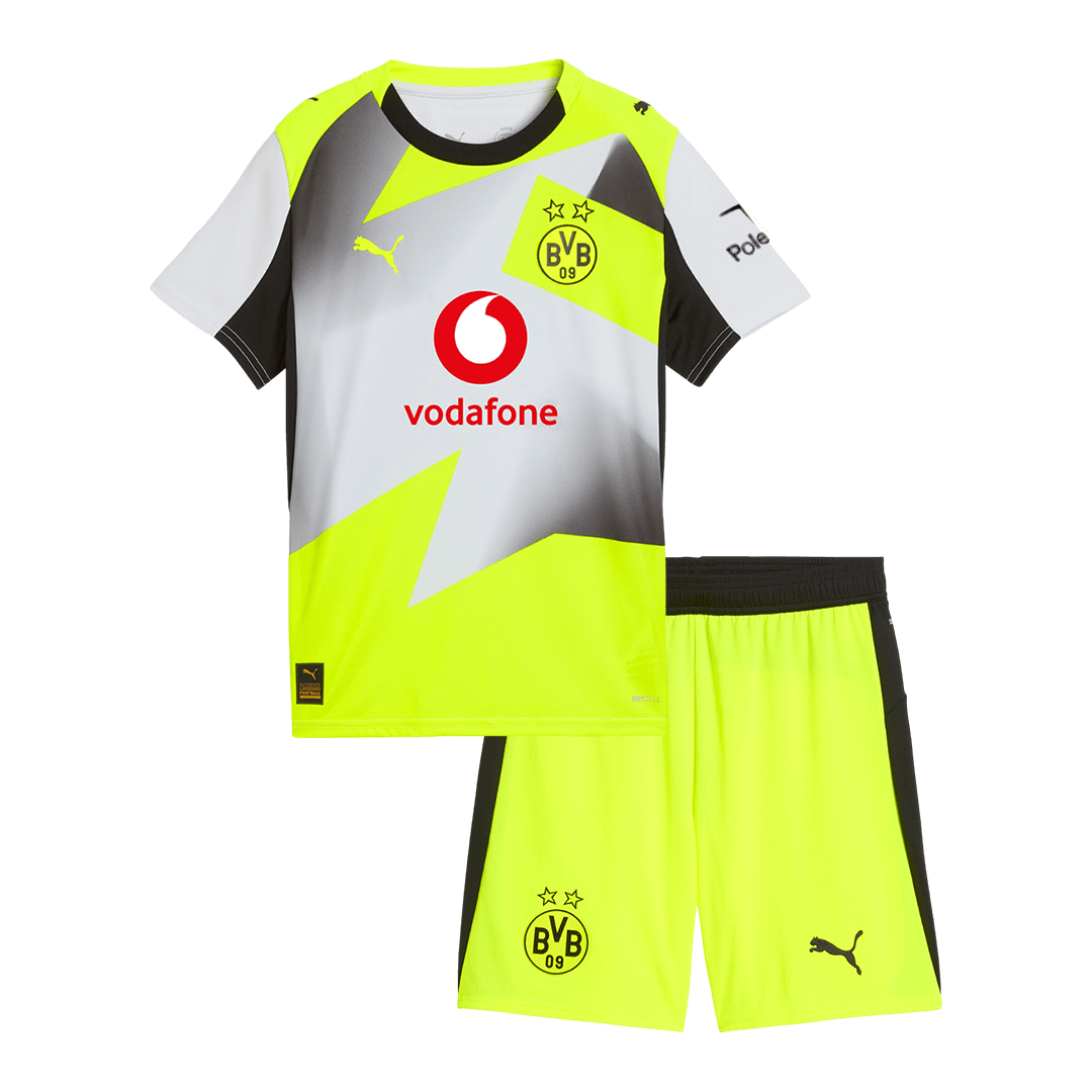 Set Tricouri Fotbal Borussia Dortmund Deplasare 2025/26 Pentru Copii