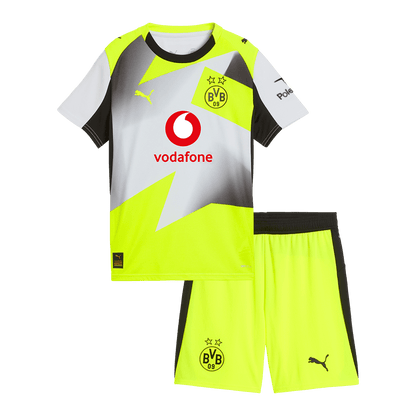 Set Tricouri Fotbal Borussia Dortmund Deplasare 2025/26 Pentru Copii
