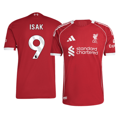 Tricouri Fotbal Liverpool ISAK #9 Acasă 2025/26 Authentic