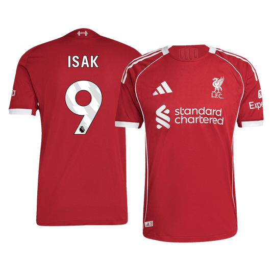 Tricouri Fotbal Liverpool ISAK #9 Acasă 2025/26 Authentic