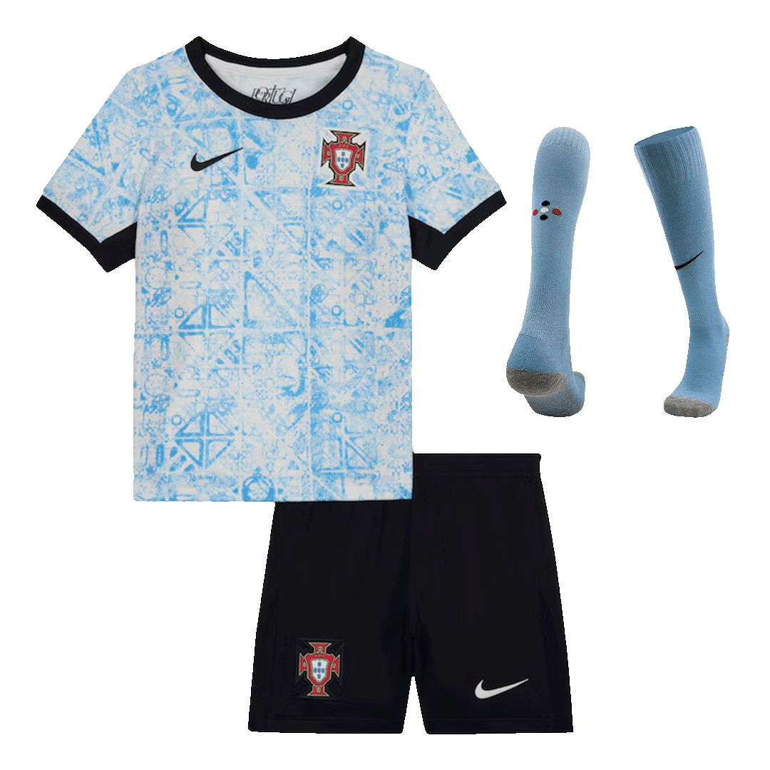 Set Tricouri Fotbal Portugalia Deplasare 2024 Pentru Copii