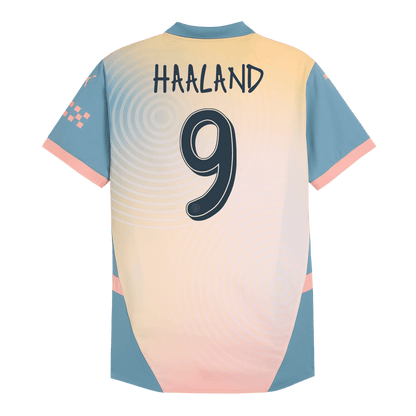 Tricouri Fotbal Manchester City HAALAND #9 Al Patrulea 2024/25 Authentic - Definitely City