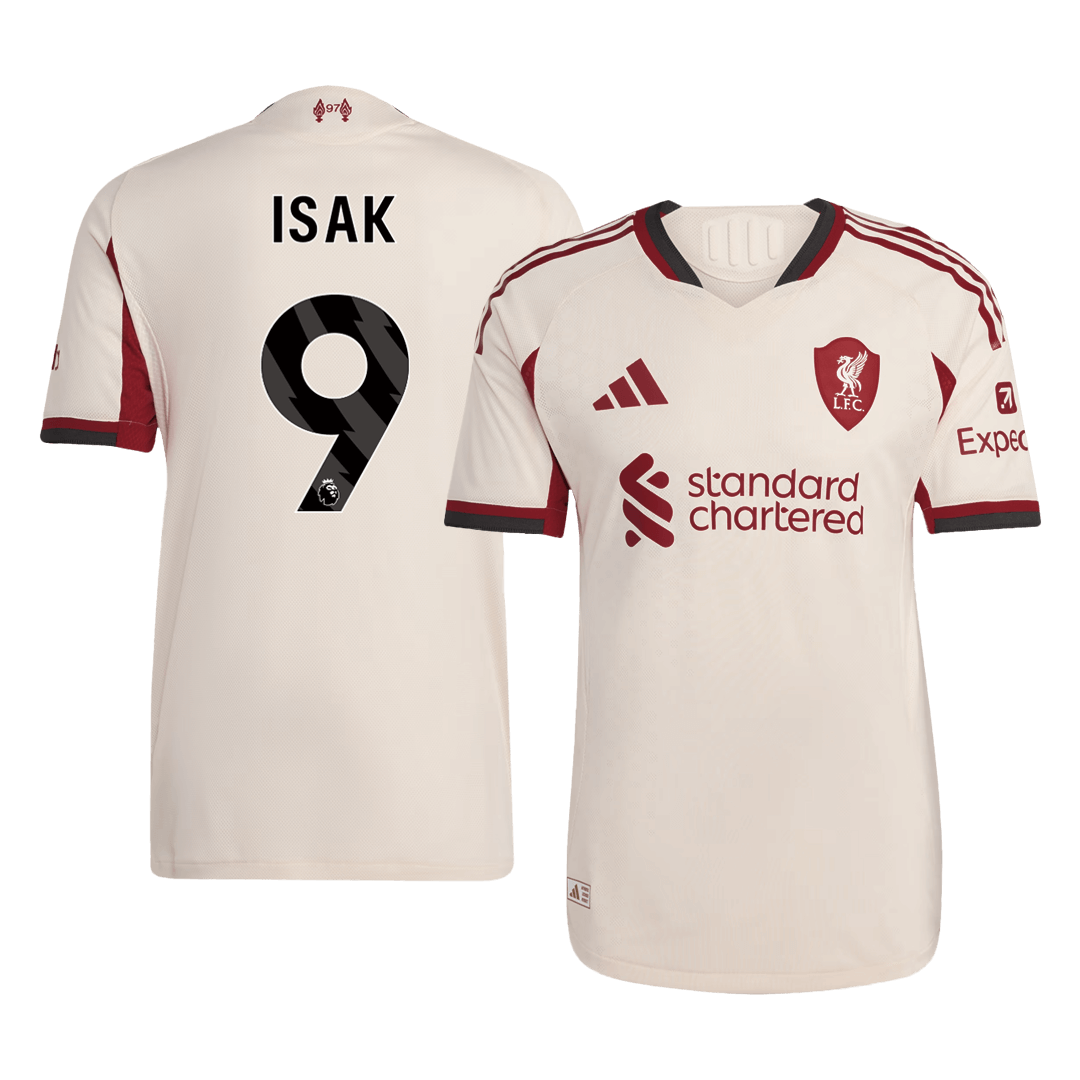 Tricouri Fotbal Liverpool ISAK ##9 Deplasare 2025/26 Authentic