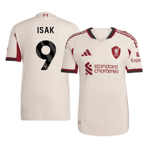 Tricouri Fotbal Liverpool ISAK ##9 Deplasare 2025/26 Authentic