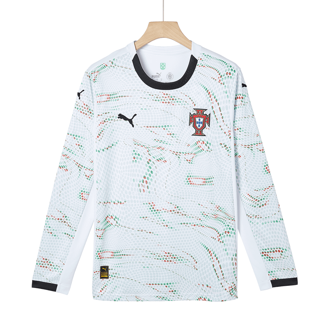 Tricouri Fotbal Portugalia RONALDO #7 Deplasare 2025 Mânecă Lungă (mărime mare)