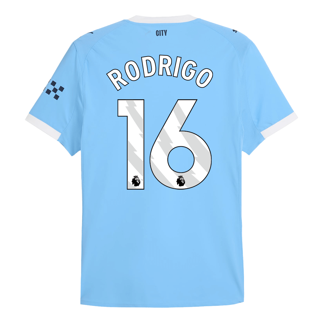 Tricouri Fotbal Manchester City RODRIGO #16 Acasă 2025/26 Authentic