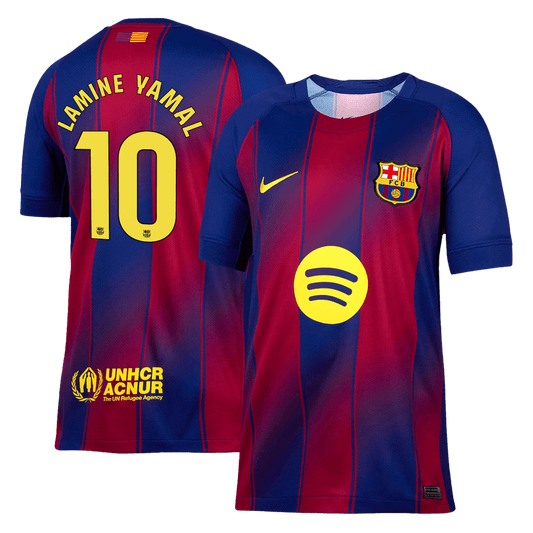 Tricouri Fotbal Barcelona LAMINE YAMAL #10 Acasă 2025/26