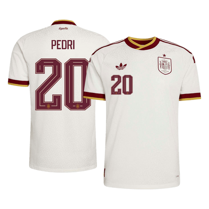Tricouri Fotbal Spania PEDRI #20 Deplasare Cupa Mondială 2026 Authentic