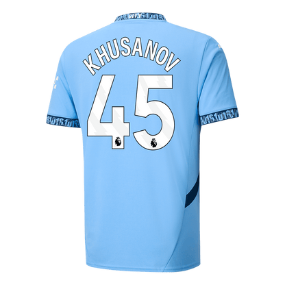 Tricouri Fotbal Manchester City KHUSANOV #45 Acasă 2024/25 - Super (mărime mare)