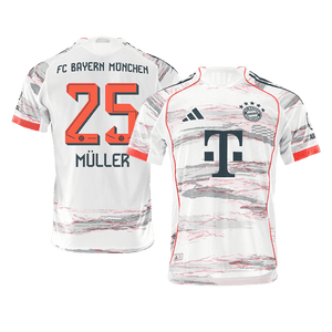 Tricouri Fotbal Bayern Munchen MÜLLER #25 Deplasare 2025/26 Authentic