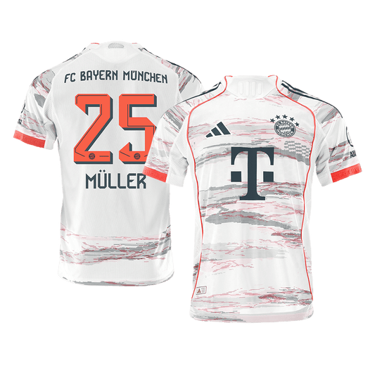 Tricouri Fotbal Bayern Munchen MÜLLER #25 Deplasare 2025/26 Authentic