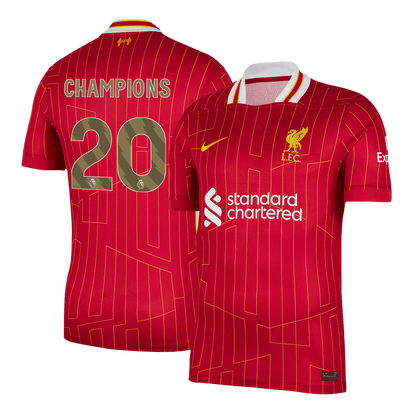 Tricouri Fotbal Liverpool CHAMPIONS #20 Acasă 2024/25 - Super