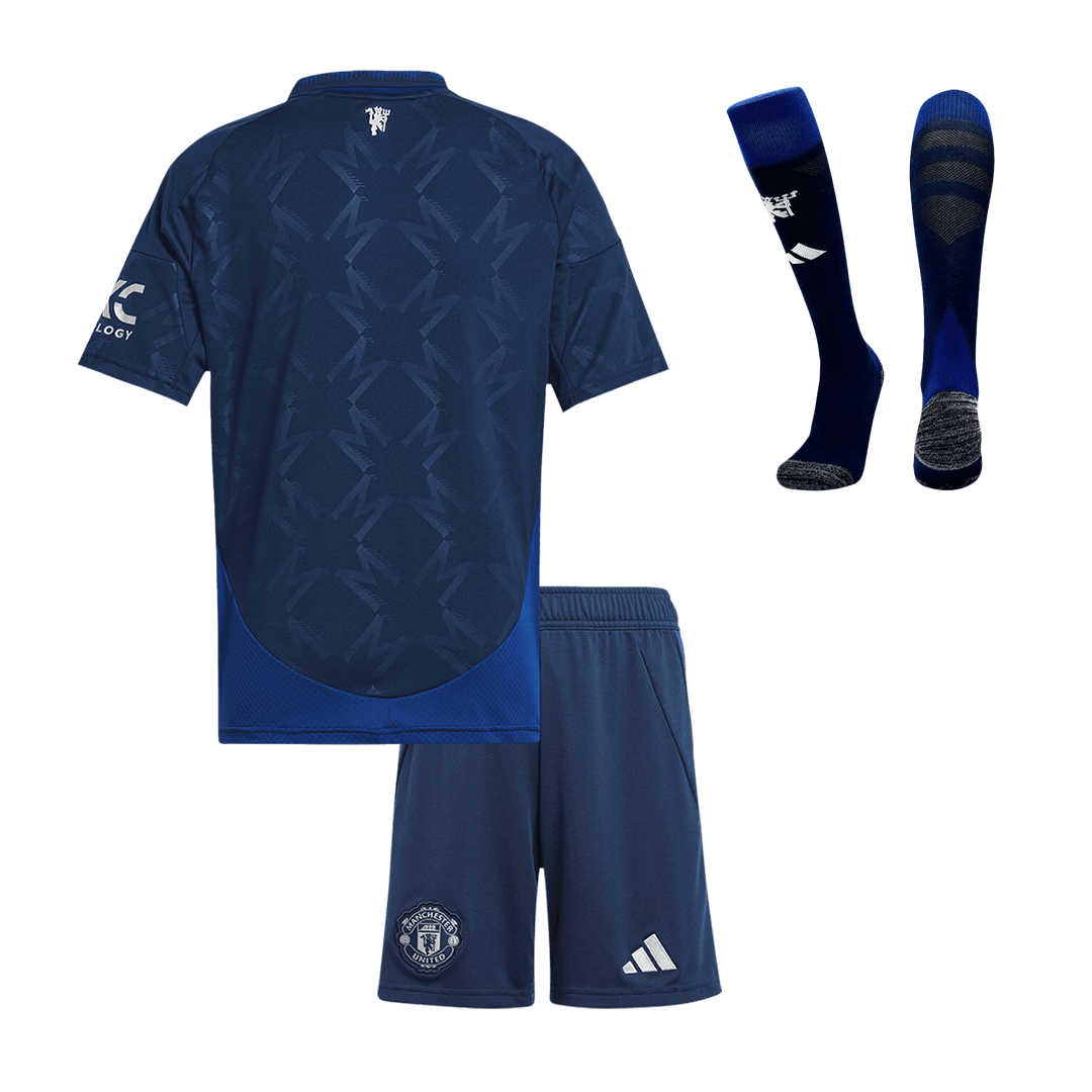 Set Tricouri Fotbal Manchester United Deplasare 2024/25 Pentru Copii