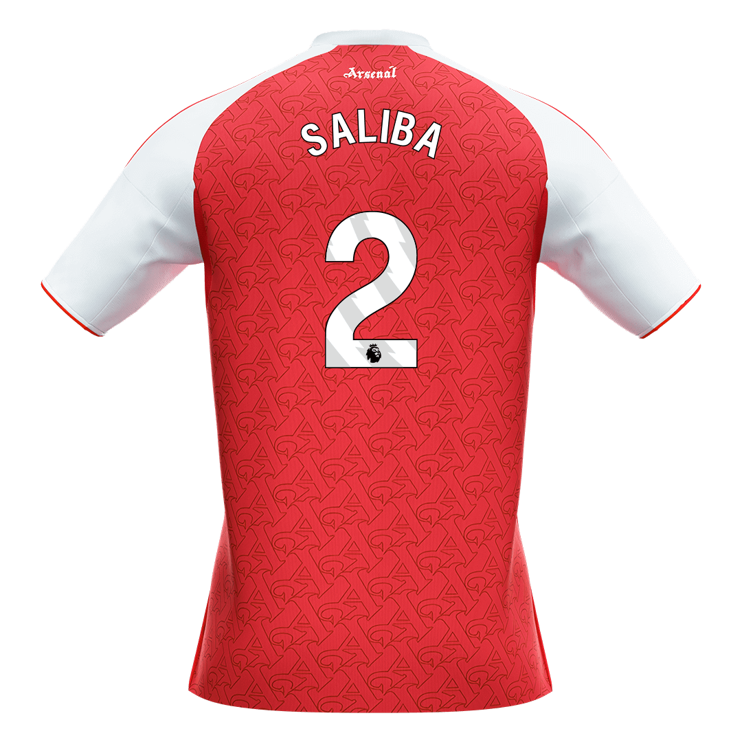 Tricouri Fotbal Arsenal SALIBA #2 Acasă 2025/26 - Premium