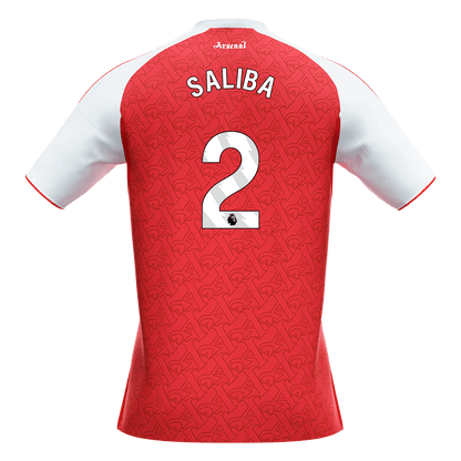 Tricouri Fotbal Arsenal SALIBA #2 Acasă 2025/26 - Premium