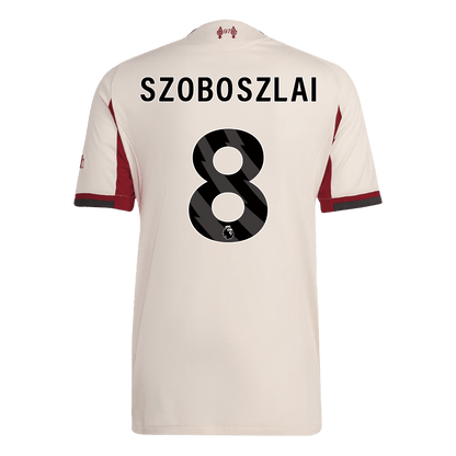Tricouri Fotbal Liverpool SZOBOSZLAI #8 Deplasare 2025/26 Authentic