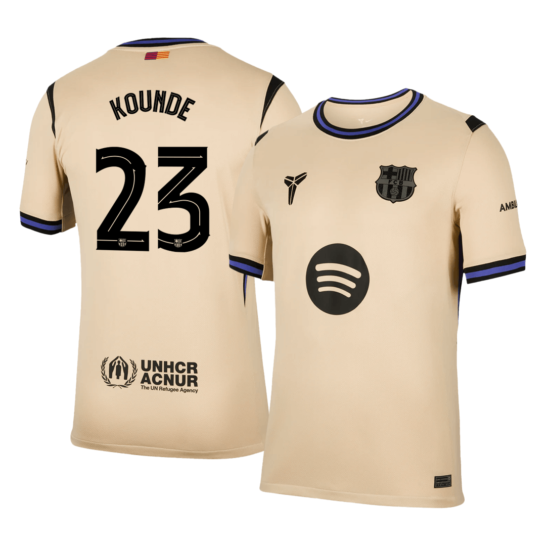 Tricouri Fotbal Barcelona KOUNDE #23 Deplasare 2025/26 - UCL