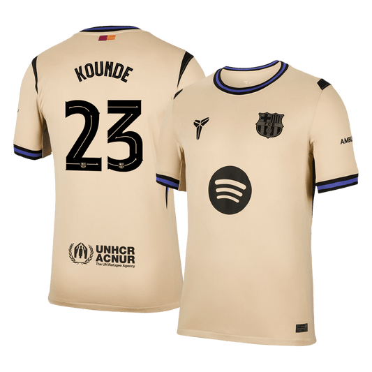 Tricouri Fotbal Barcelona KOUNDE #23 Deplasare 2025/26 - UCL
