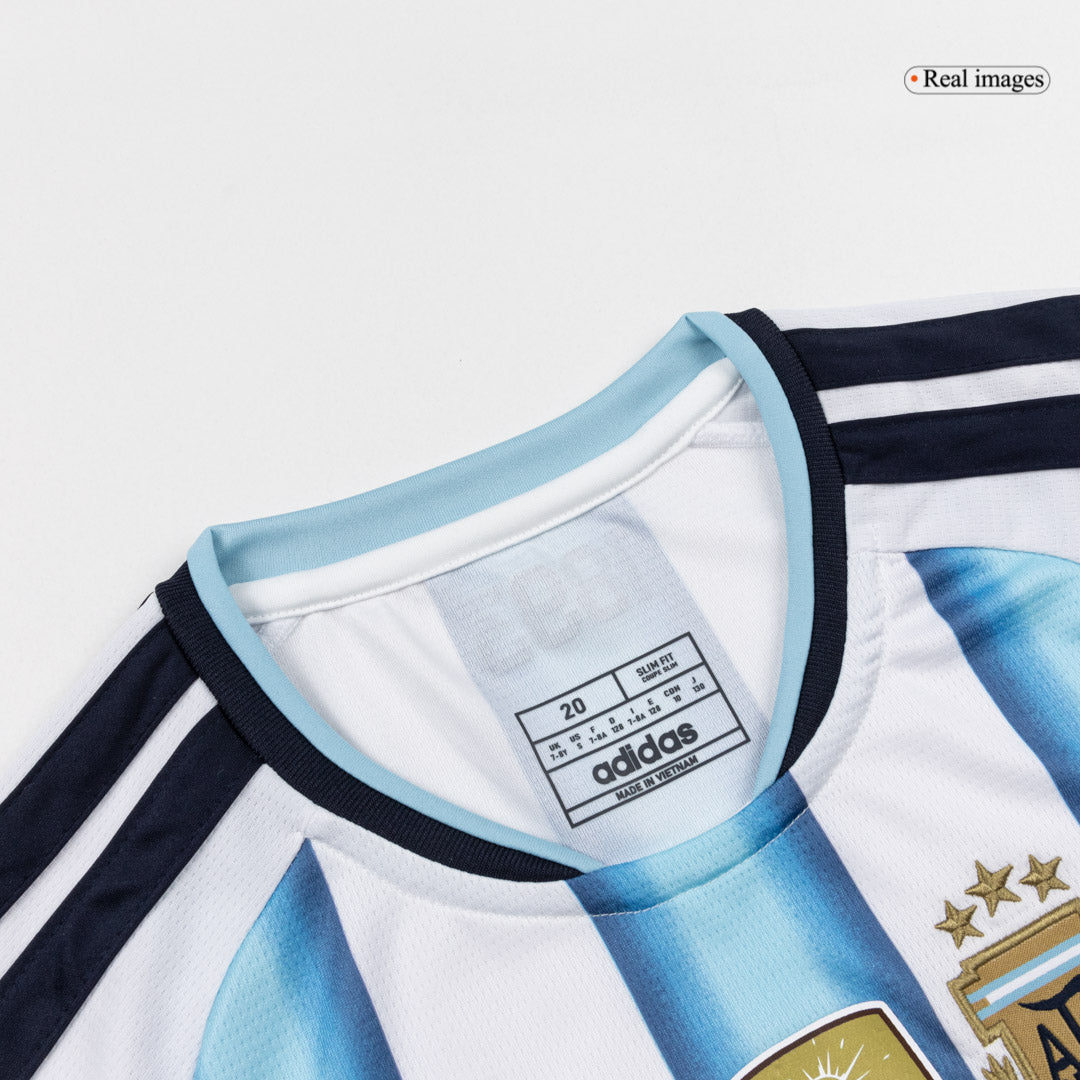 Set Tricouri Fotbal Argentina J.ÁLVAREZ #9 Acasă Cupa Mondială 2026 Pentru Copii - Super