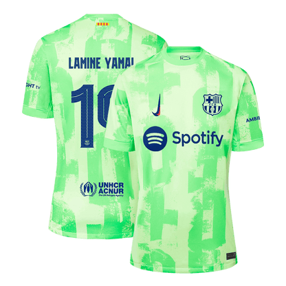 Tricouri Fotbal Barcelona LAMINE YAMAL #19 Treilea 2024/25 UCL - Super (mărime mare)