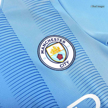 Tricouri Fotbal Manchester City J.ALVAREZ #19 Acasă 2023/24 - Japanese Tour Printing (mărime mare)
