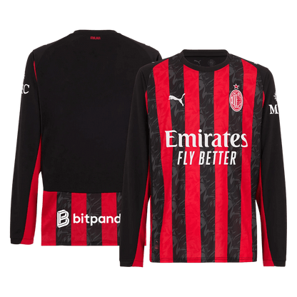 Tricouri Fotbal AC Milan Acasă 2025/26 Mânecă Lungă
