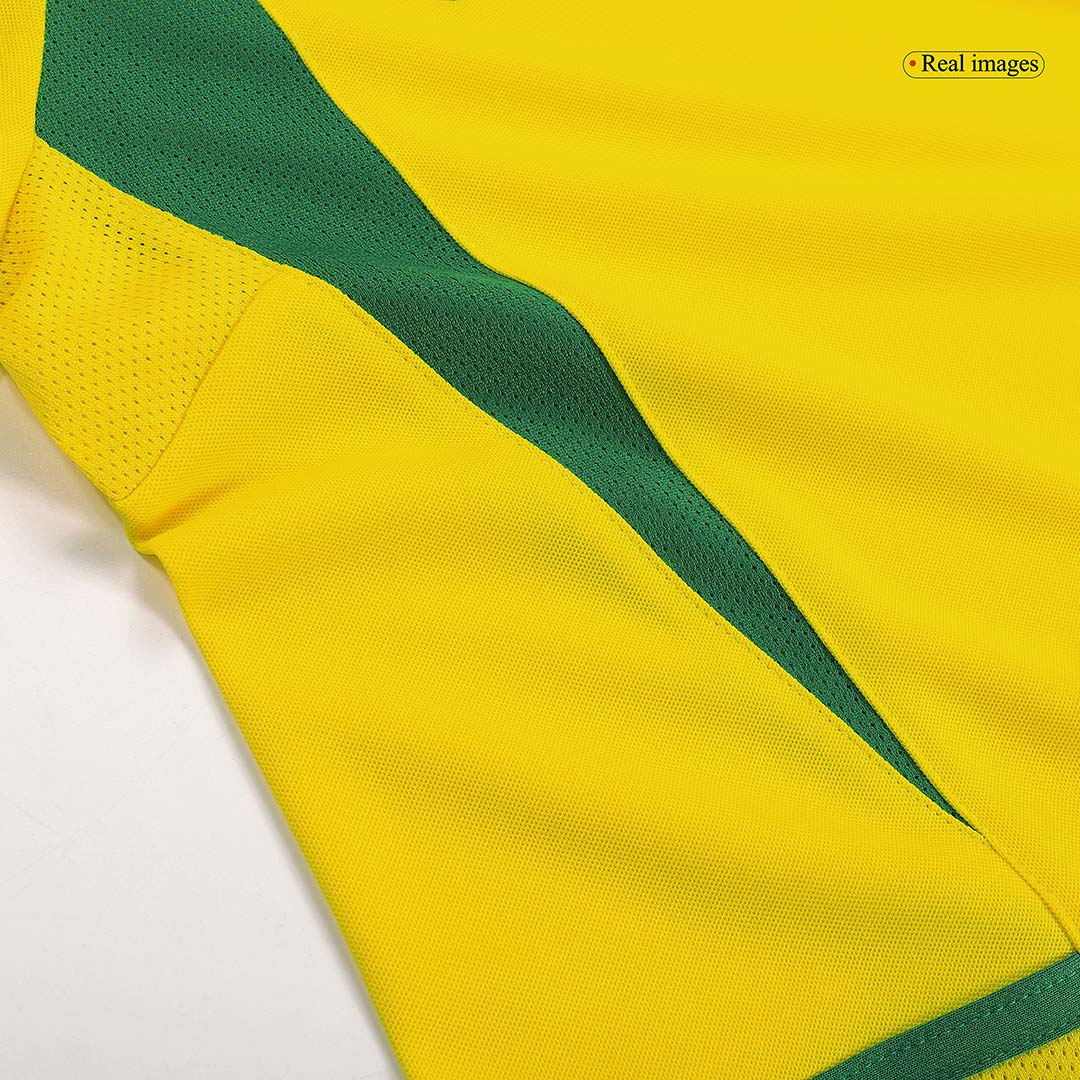 Tricouri Fotbal Vintage Brazilia RONALDINHO #11 Acasă 2002/03