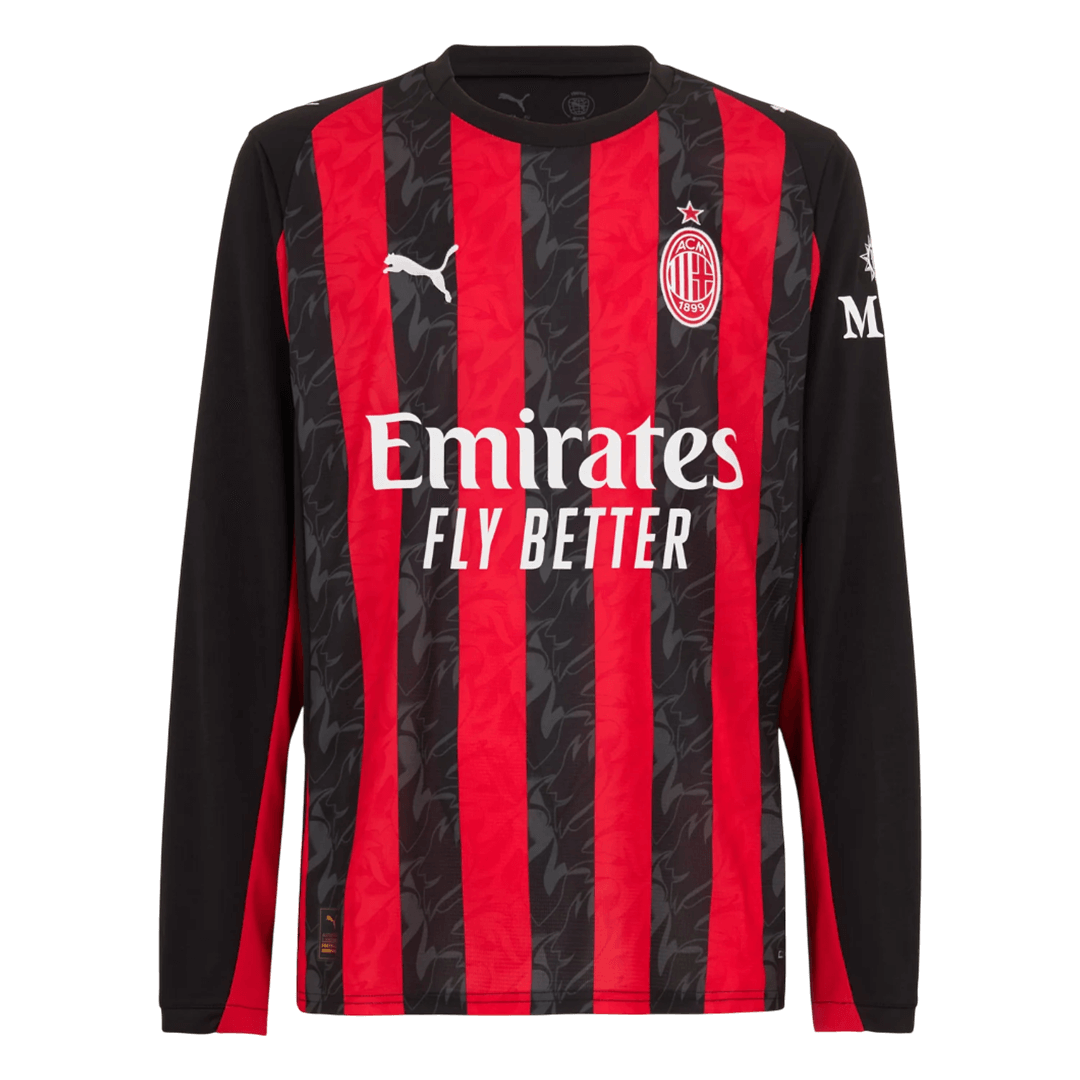 Tricouri Fotbal AC Milan Acasă 2025/26 Mânecă Lungă