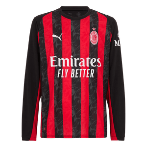 Tricouri Fotbal AC Milan Acasă 2025/26 Mânecă Lungă