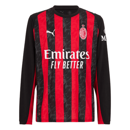 Tricouri Fotbal AC Milan Acasă 2025/26 Mânecă Lungă