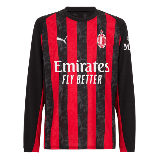 Tricouri Fotbal AC Milan Acasă 2025/26 Mânecă Lungă