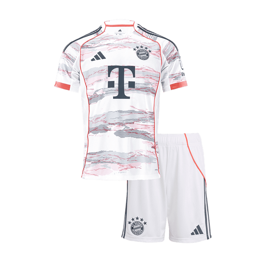 Set Tricouri Fotbal Bayern Munchen Deplasare 2025/26 Pentru Copii